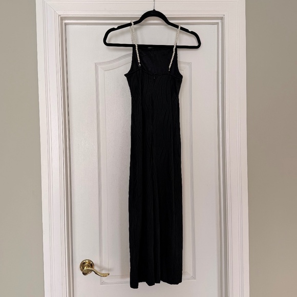 NWT RIHOAS Black Water Ripple Textured Cami Dress | Size XS - Picture 6 of 7